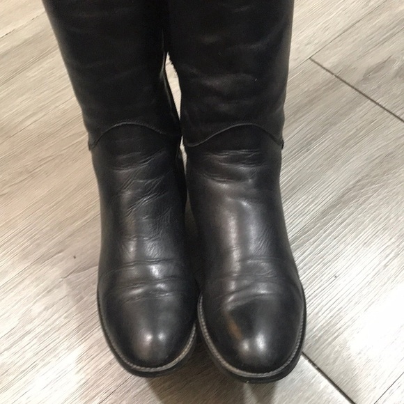 Aquatalia Black Leathwr “Orso” Tall Round Toe Riding Boot size 6.5 - Picture 8 of 12